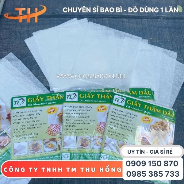 Giấy thấm dầu chiên rán thực phẩm xấp 20 tờ giá rẻ