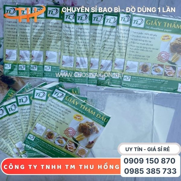Giấy thấm dầu chiên rán thực phẩm chịu nhiệt tốt giá rẻ