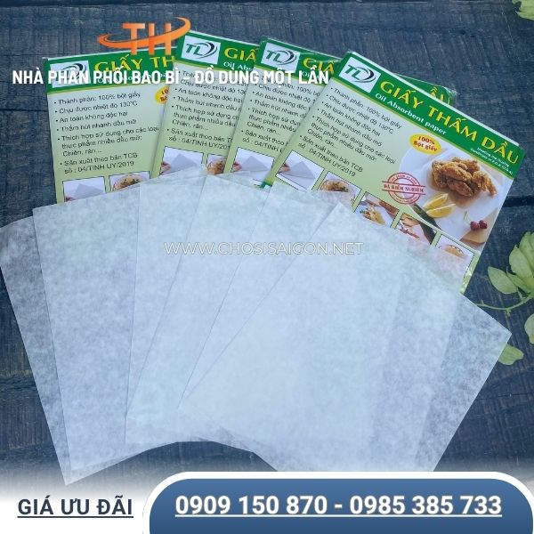 Giấy thấm dầu thực phẩm an toàn, chính hãng