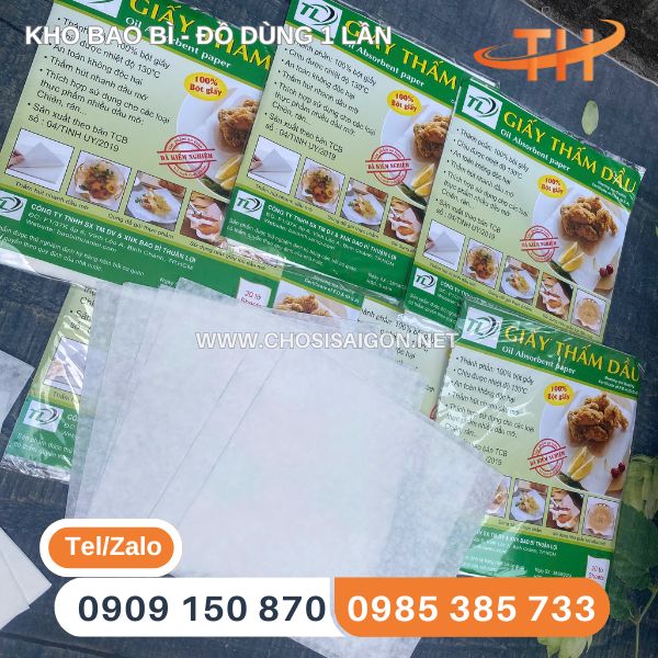 Giấy thấm dầu thực phẩm giá rẻ cho cửa hàng