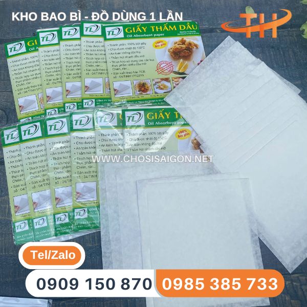 Giấy thấm dầu thực phẩm chính hãng giá sỉ rẻ