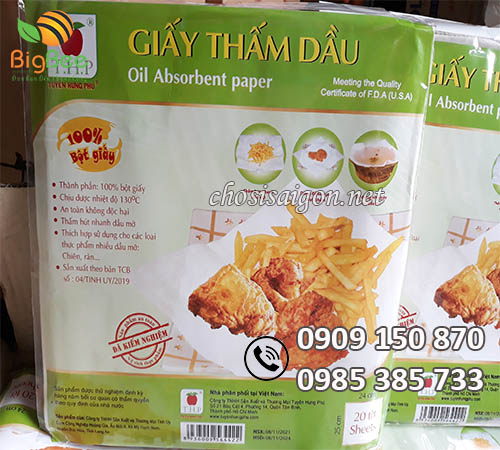 Sỉ giấy thấm dầu thực phẩm giá rẻ