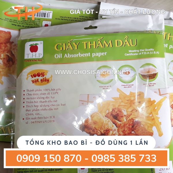 Giấy thấm hút dầu thực phẩm chính hãng, chất lượng tốt