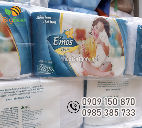 giấy vệ sinh emos 2 lớp giá sỉ tại công ty Thu Hồng
