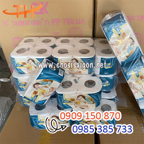 Giấy vệ sinh E'mos 10 cuộn x 2 lớp giá rẻ
