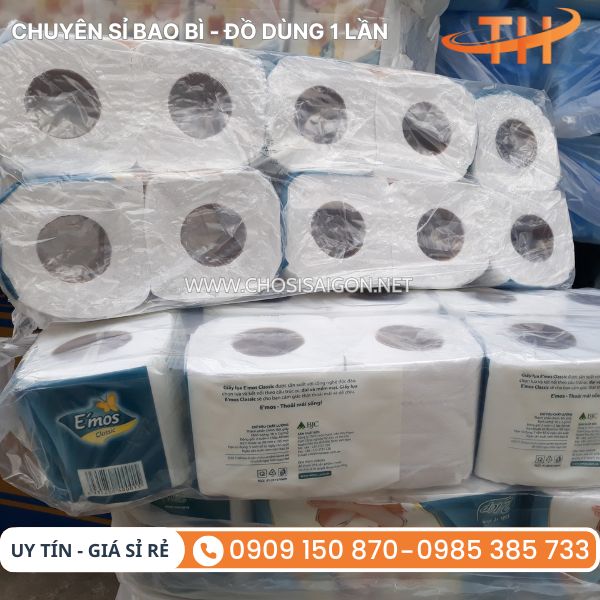 Giấy vệ sinh E'mos 2 lớp 10 cuộn
