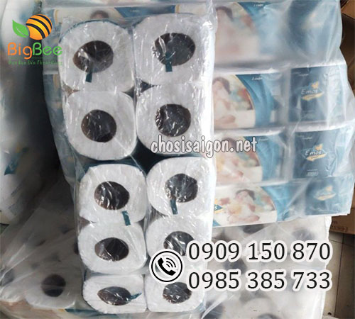 Giấy vệ sinh E'mos 2 lớp giá sỉ rẻ cho các đại lý