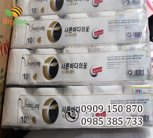 Giấy vệ sinh Hoàng Long 10 cuộn x 3 lớp giá tốt nhất TP.HCM