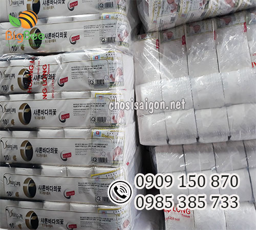 Giấy vệ sinh Hoàng Long 3 lớp sỉ rẻ giá tốt