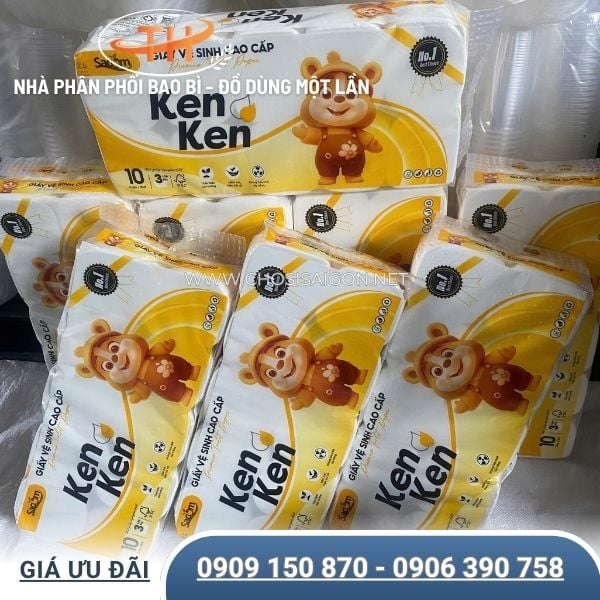 Giấy vệ sinh Ken Ken 10 cuộn x 3 lớp