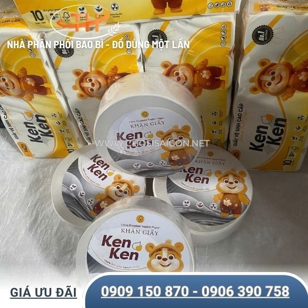 Giấy vệ sinh Ken Ken mềm mịn, dai, không bụi
