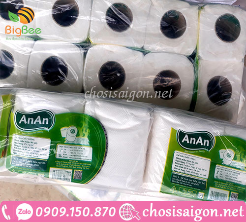 Giấy vệ sinh An An giá sỉ rẻ lau chùi, vệ sinh