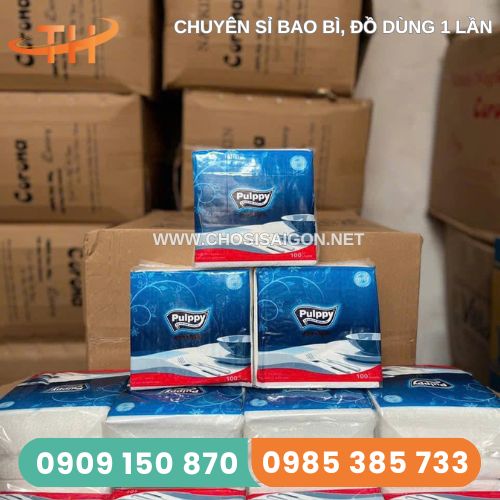Khăn giấy vuông Pulppy thùng 40 gói giá sỉ