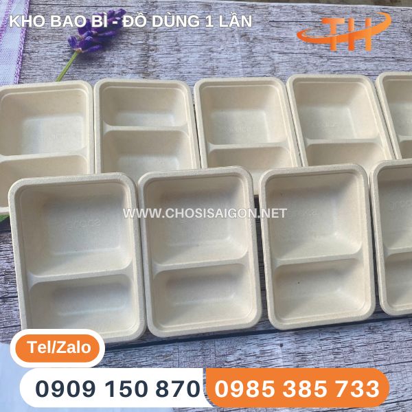 Hộp bã mía 2 ngăn ưu đãi tại miền Nam