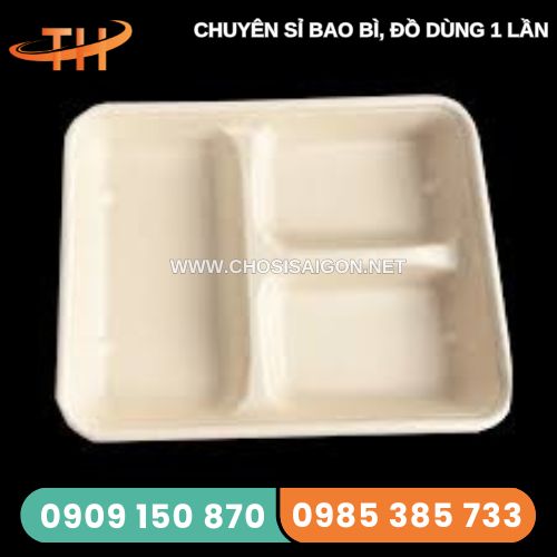 Hộp bã mía 3 ngăn