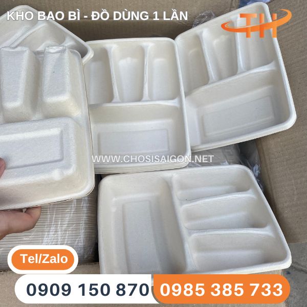Hộp bã mía 4 ngăn mua sỉ giá tốt