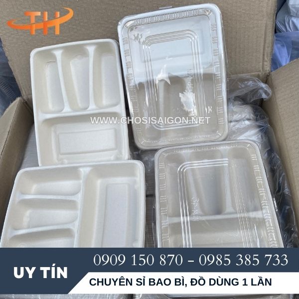 Hộp bã mía 4 ngăn sỉ rẻ Bình Chánh, HCM