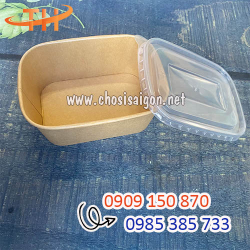 Hộp giấy chữ nhật Bento 750ml giá rẻ