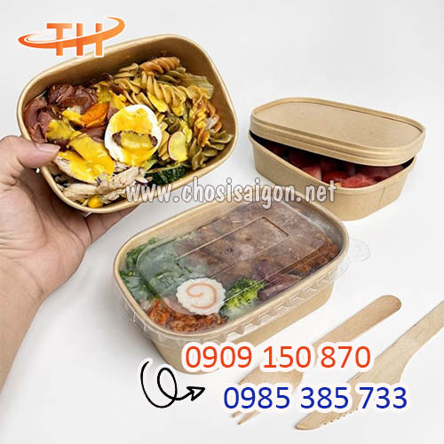 Hộp giấy Bento đựng thức ăn giá rẻ
