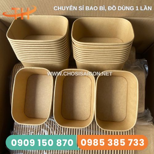 Hộp giấy kraft bento an toàn, thân thiện môi trường