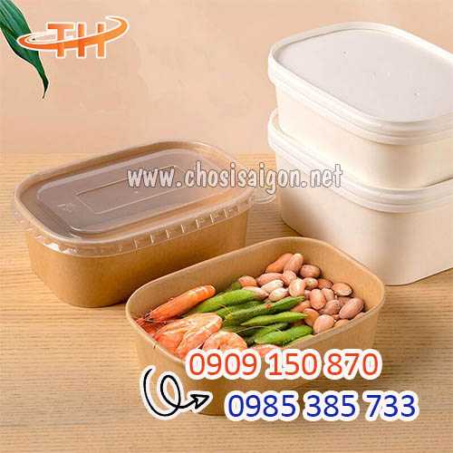 Hộp giấy Bento đựng thức ăn giá ưu đãi