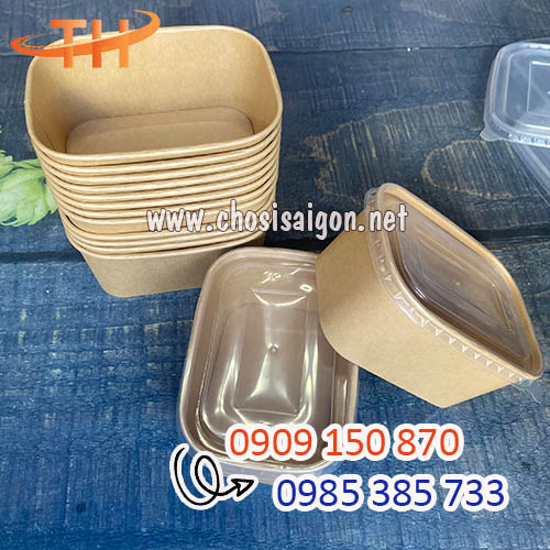 Hộp giấy chữ nhật Bento 1000ml sỉ rẻ nhất TP.HCM