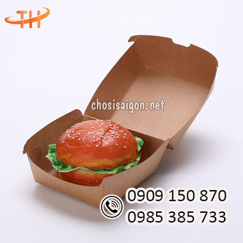 Hộp giấy đựng bánh hamburger giá tốt nhất HCM
