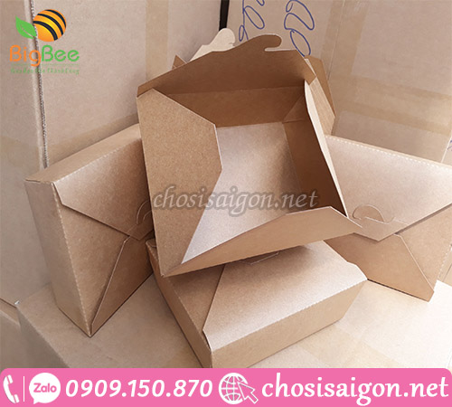 Cung cấp giá rẻ hộp giấy đựng thức ăn có nắp gài