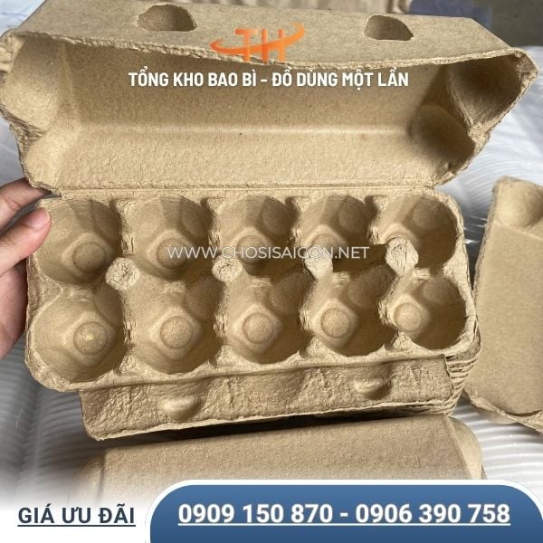 Hộp đựng trứng 10 quả bằng giấy thân thiện môi trường giá rẻ