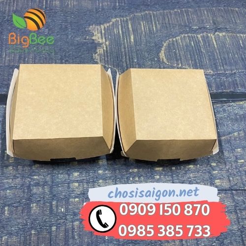 Hộp giấy cao cấp đựng bánh bao, hamburger uy tín, giá rẻ
