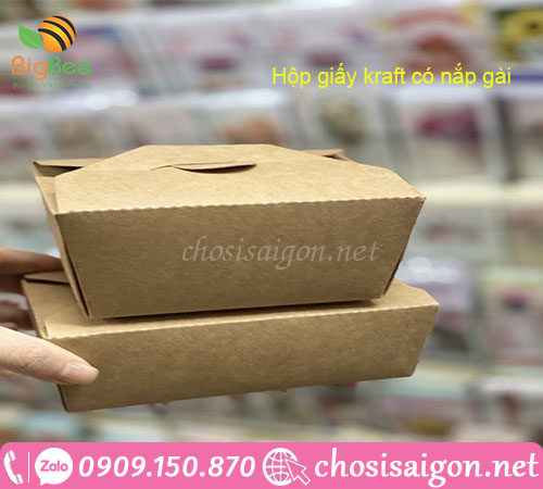 Sỉ rẻ hộp giấy kraft có nắp gài