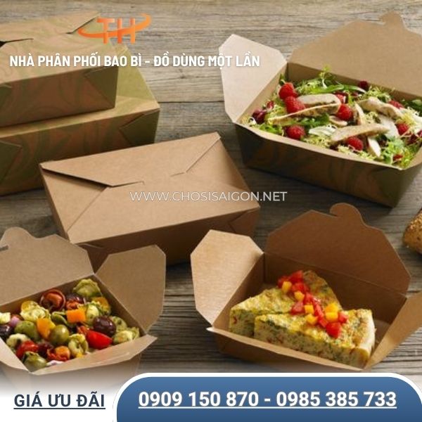 Hộp giấy kraft đựng thức ăn nhanh
