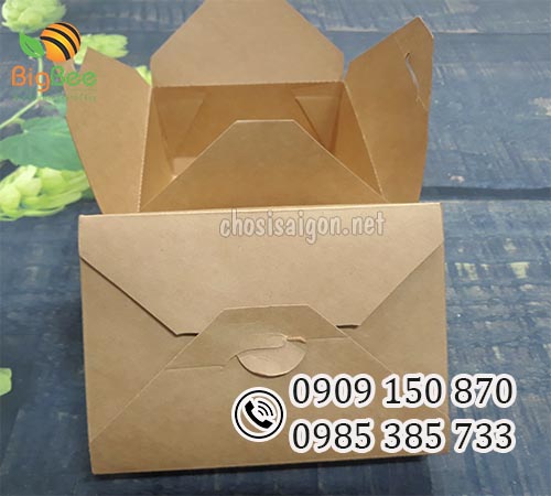 Hộp giấy kraft nắp gài đa dạng dung tích giá tốt tại TP.HCM