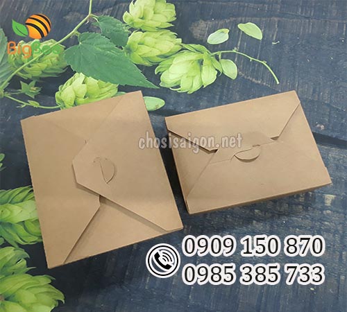 Hộp giấy kraft nắp gài an toàn, chất lượng giá tốt