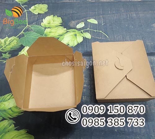 Hộp giấy kraft nắp gài cao cấp an toàn giá tốt