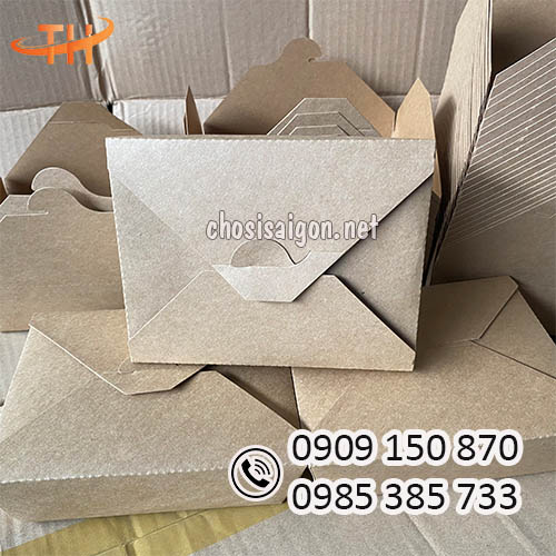 Sỉ rẻ hộp giấy kraft nắp gài cao cấp, chất lượng