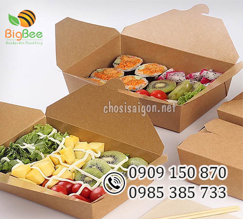 Hộp giấy kraft nắp gài an toàn bán giá sỉ rẻ