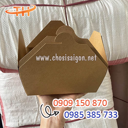 Hộp giấy kraft nắp gài chắc chắn sỉ rẻ HCM