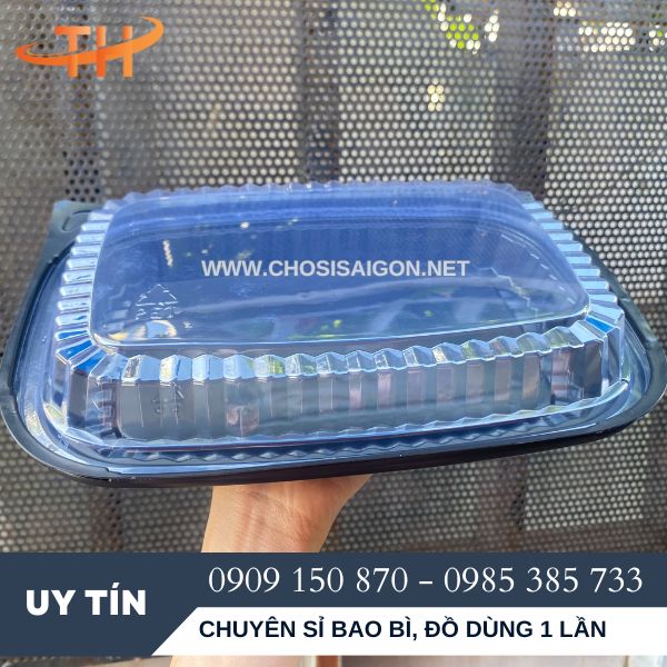 Hộp, khay nhựa HT203 đựng thức ăn sỉ giá tốt