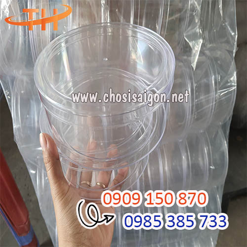 Hộp mica tròn dày dặn, cứng cáp sỉ rẻ