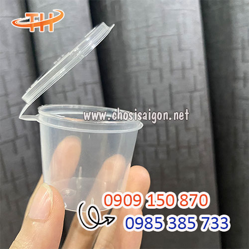 Hộp nhựa đựng nước chấm nắp liền 1oz sỉ re
