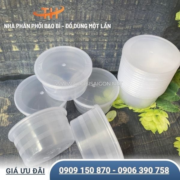 Hộp nhựa tròn 500ml chịu nhiệt tốt an toàn