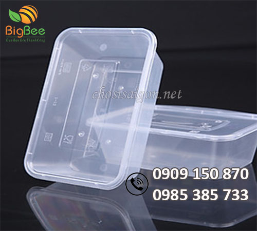 Hộp nhựa 750ml chữ nhật