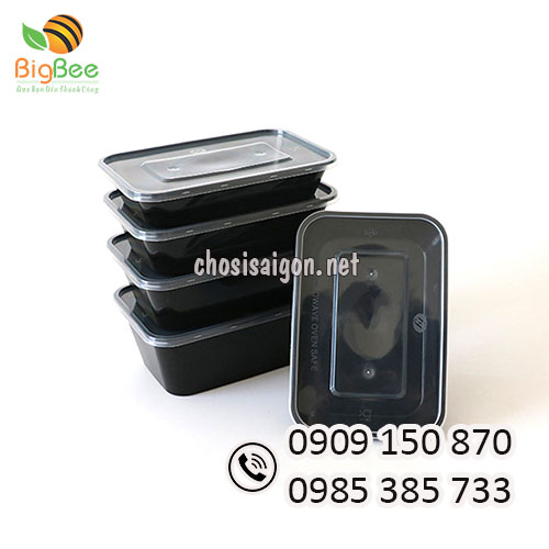 Hộp nhựa chữ nhật 650ml an toàn, chất lượng giá sỉ rẻ