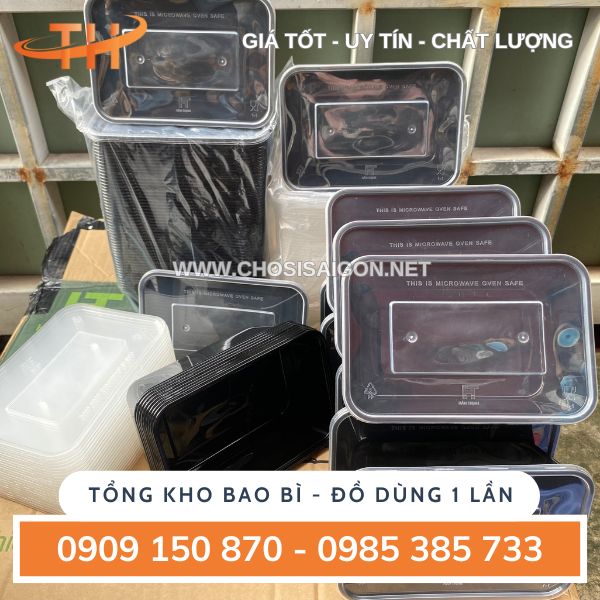 Hộp nhựa chữ nhật 750ml an toàn, bền đẹp