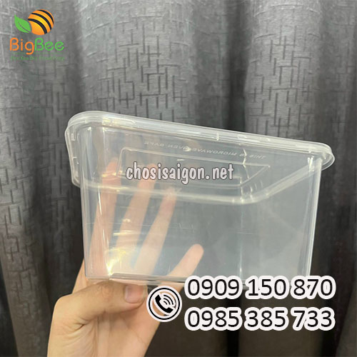 Hộp nhựa chữ nhật 750ml đựng thức ăn giá sỉ rẻ