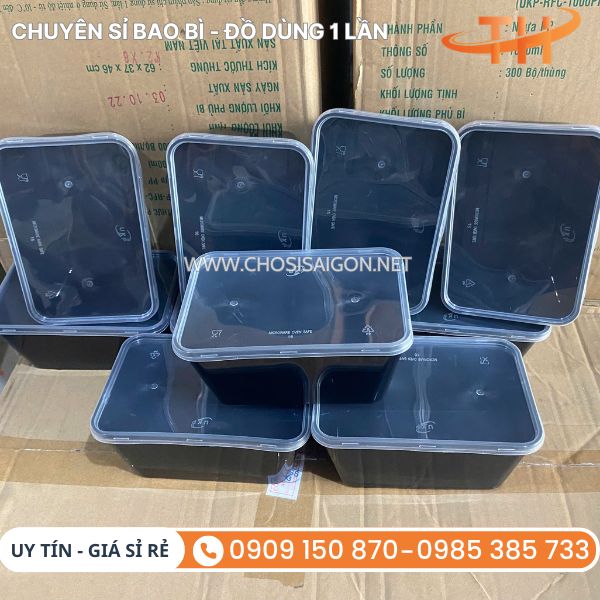 Hộp nhựa chữ nhật bảo quản thực phẩm