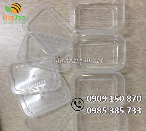 Hộp nhựa chữ nhật màu trắng giá sỉ rẻ