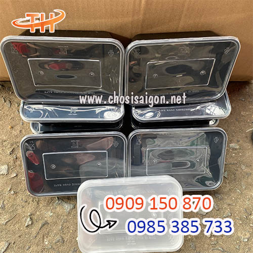 Hộp nhựa chữ nhật bảo quản thức ăn sỉ rẻ giao hàng nhanh