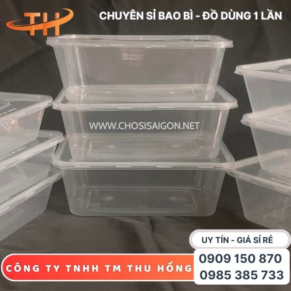 Hộp nhựa chữ nhật 1000ml bền, tốt, cao cấp giá rẻ